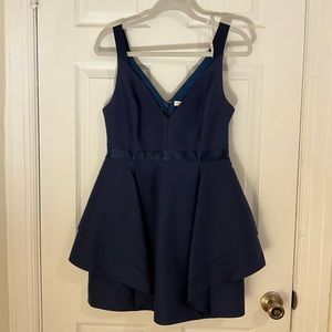 Navy Halston cocktail dress